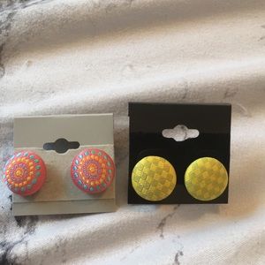 Fabric earrings set